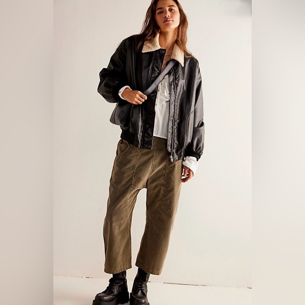 Free People Lunan Crop Harem Cord Jeans We The Free XS